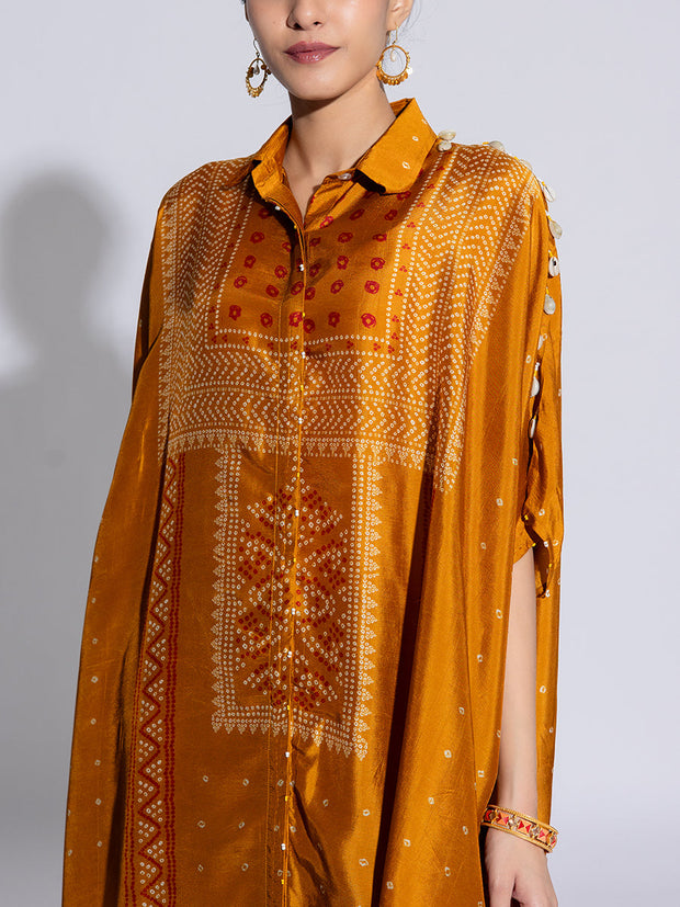 Mustard Yellow Vasansi Silk Co-Ord Set