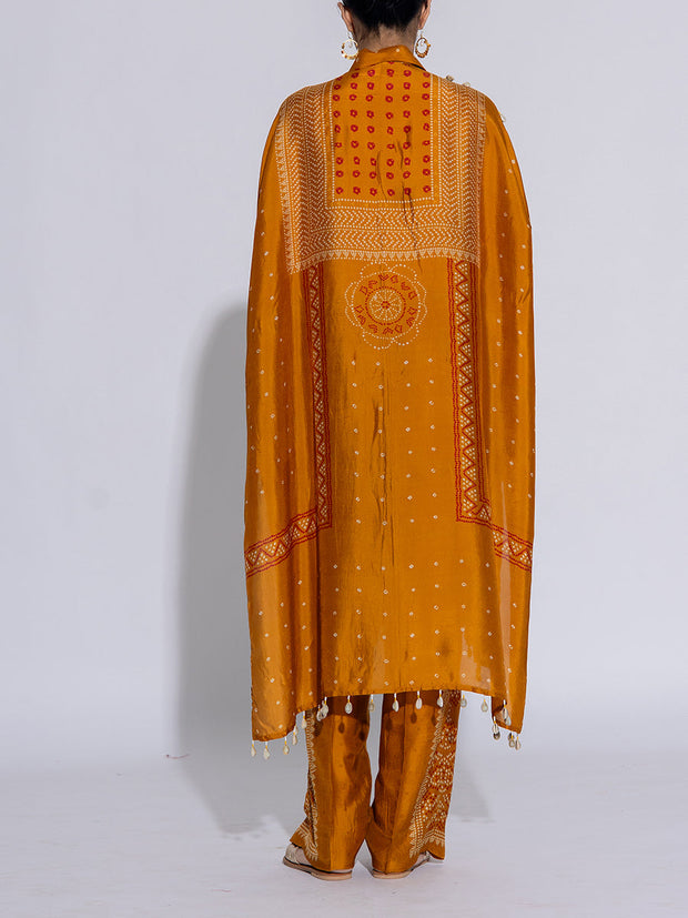 Mustard Yellow Vasansi Silk Co-Ord Set