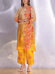 Mustard Vasansi Silk Kurta Set