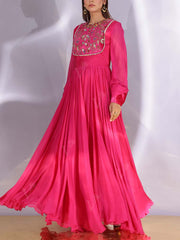 Pink Georgette Gown