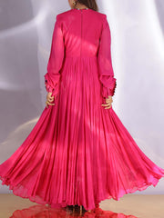 Pink Georgette Gown