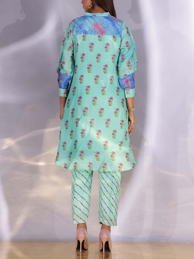 Green Vasansi Silk Kurta Set