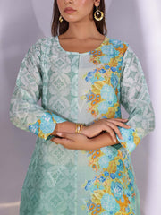 Mint Green  Vasansi Silk Kurta Set