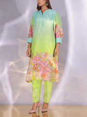 Green  Vasansi Silk Kurta Set