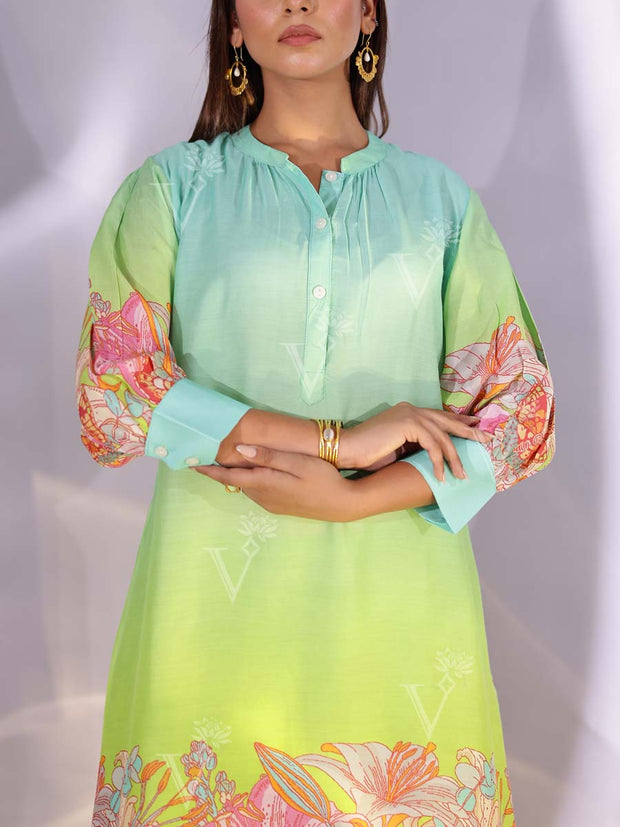 Green  Vasansi Silk Kurta Set