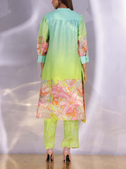 Green  Vasansi Silk Kurta Set