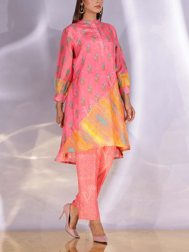 Pink Vasansi Silk Co Ord Set