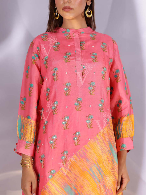 Pink Vasansi Silk Co Ord Set