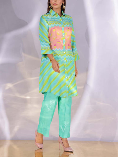 Green Vasansi Silk Co Ord Set