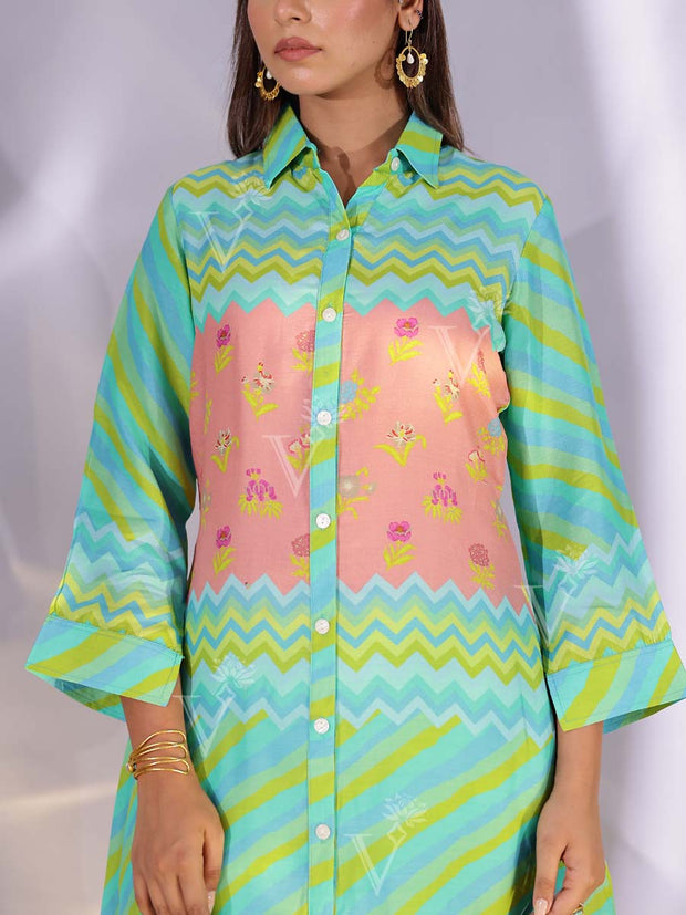 Green Vasansi Silk Co Ord Set