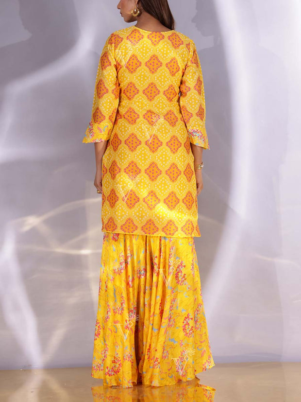 Yellow Vasansi Silk Sharara Set