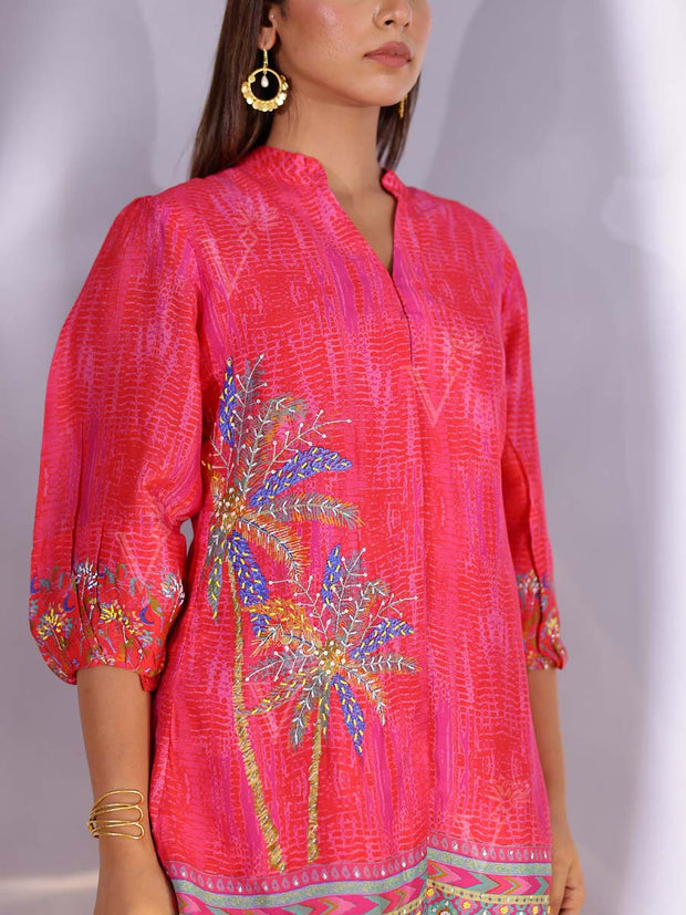 Pink Vasansi Silk Co Ord Set