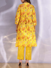 Yellow  Cotton Kurta