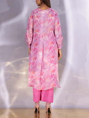 Mauve Pink Satin Silk Kurta