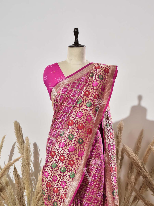 Rani Bandhej Ghatchola Saree