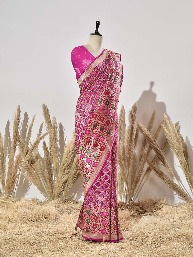Rani Bandhej Ghatchola Saree