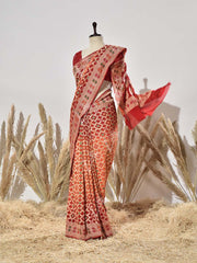 Red Shaded Pure Georgette Ghatchola Saree