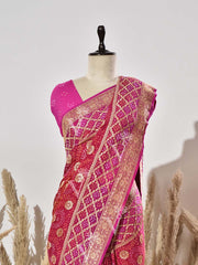 Ombre Pure Georgette Ghatchola Saree