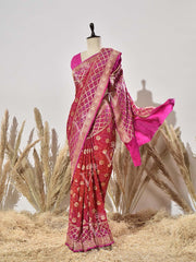Ombre Pure Georgette Ghatchola Saree