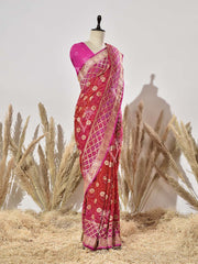 Ombre Pure Georgette Ghatchola Saree