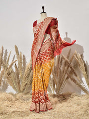 Peela Ghatcola Pure Georgette Saree