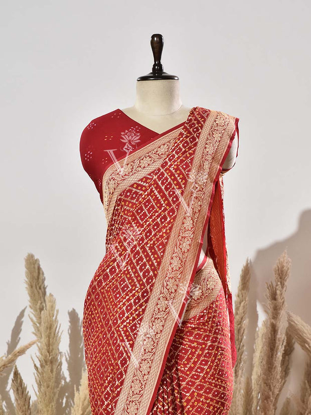 Red Georgette Saree