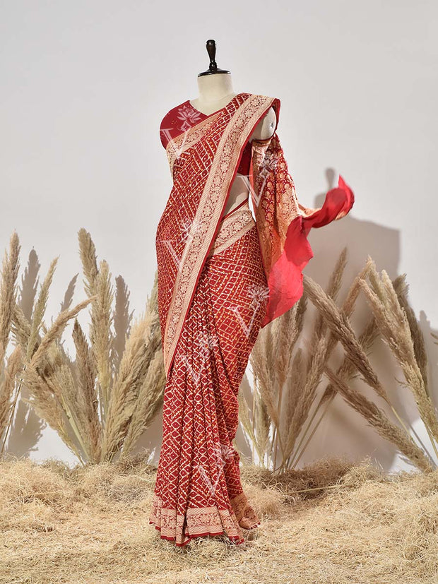 Red Georgette Saree
