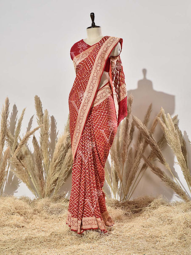 Red Georgette Saree