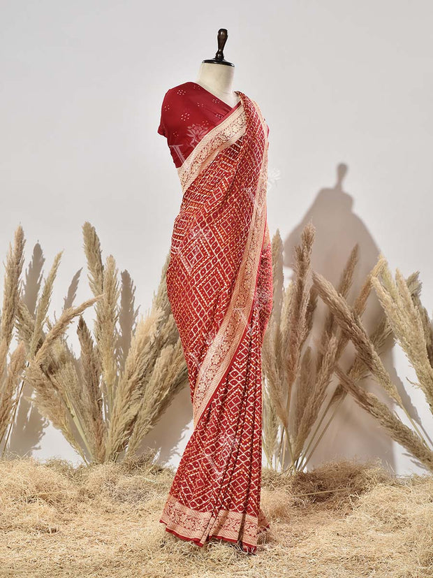 Red Georgette Saree