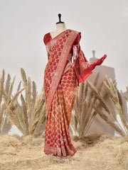 Ombre Pure Georgette Ghatchola Saree