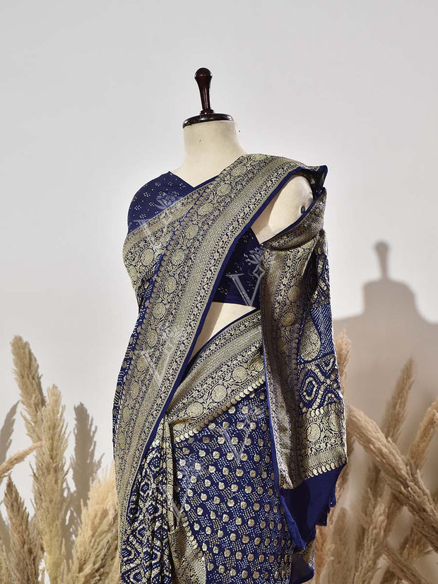 Deep Blue Ghatchola Saree