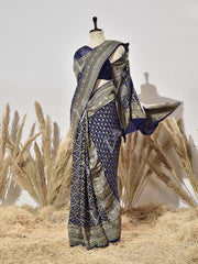 Deep Blue Ghatchola Saree