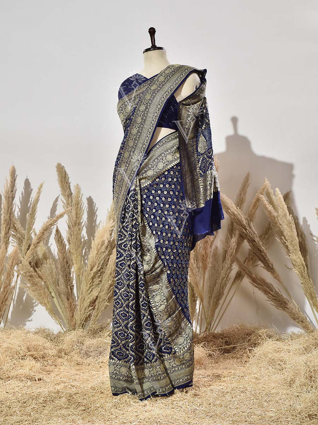 Deep Blue Ghatchola Saree
