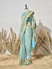 Sky Blue Pure Georgette Ghatchola