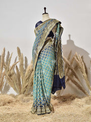 Blue Pure Georgette Ghatchola Saree