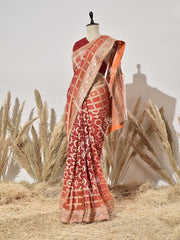 Red Shaded Pure Georgette Ghatchola Saree