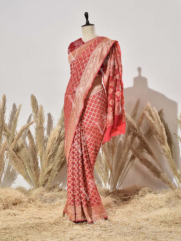 Red Georgette Saree