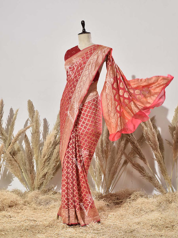 Red Georgette Saree