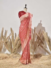 Red Georgette Saree