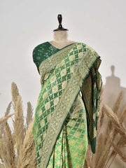 Green Georgette Saree