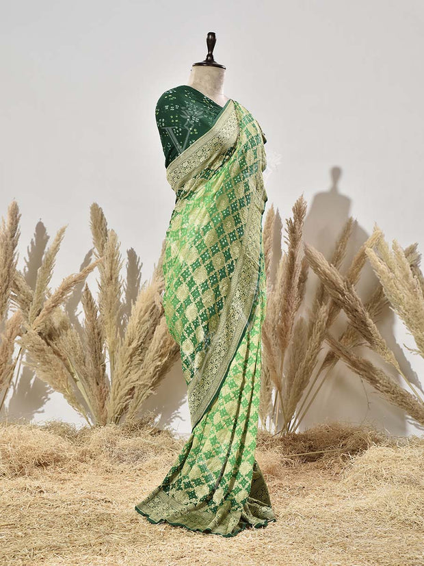 Green Georgette Saree