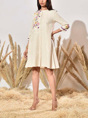Off-White Cotton Dress