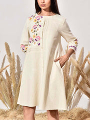 Off-White Cotton Dress