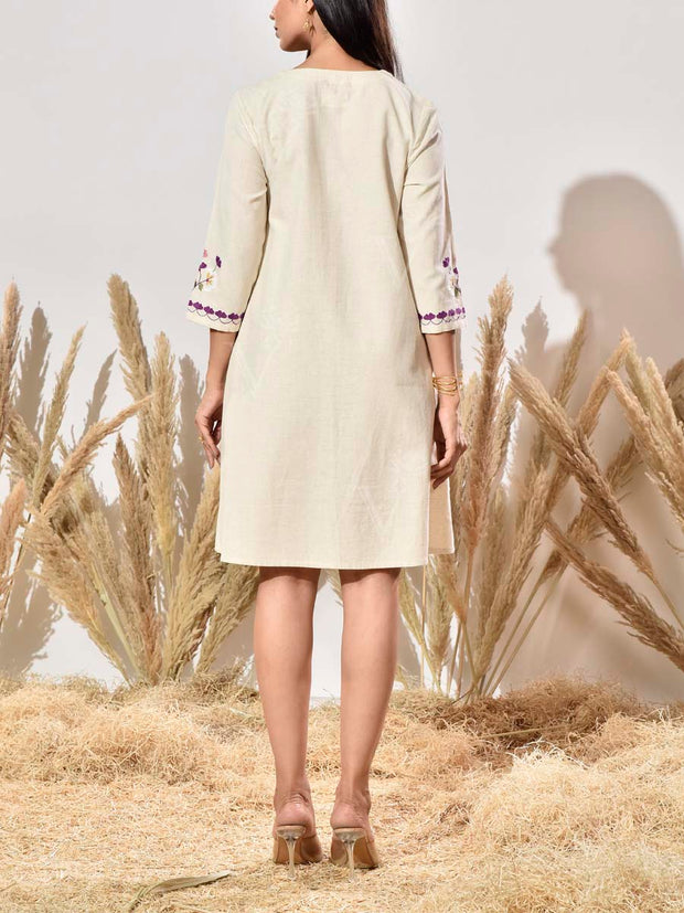 Off-White Cotton Dress