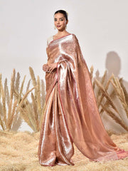 Biege Tissue Kanjeevaram Saree