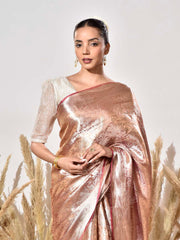 Biege Tissue Kanjeevaram Saree