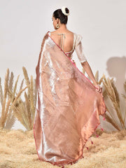 Biege Tissue Kanjeevaram Saree
