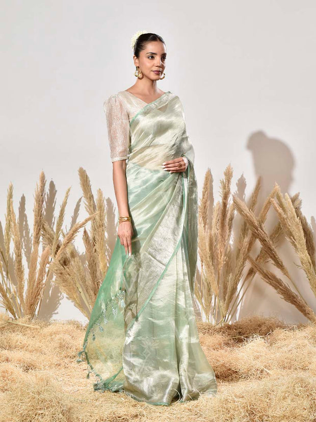 Green Tissue Silk Saree