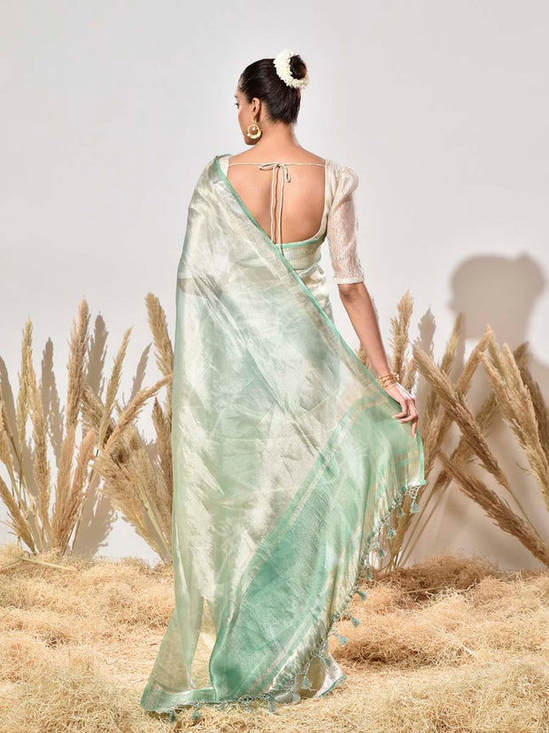 Green Tissue Silk Saree