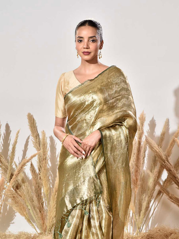 Green Tissue Kanjeevaram Saree